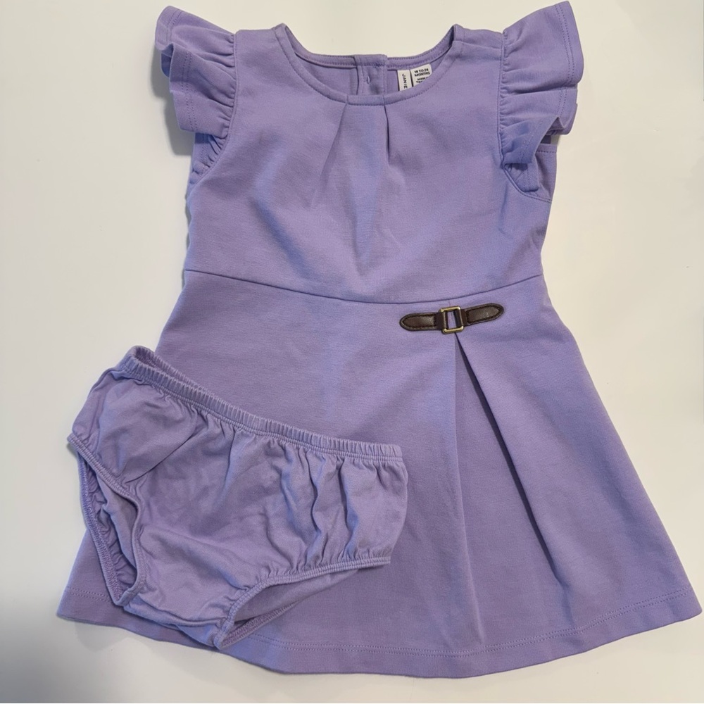 Janie and Jack Lavender Dress with Bloomers - 18-24mo